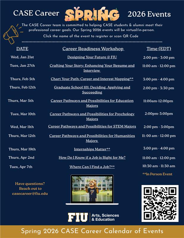 List of events hosted by CASE Career team