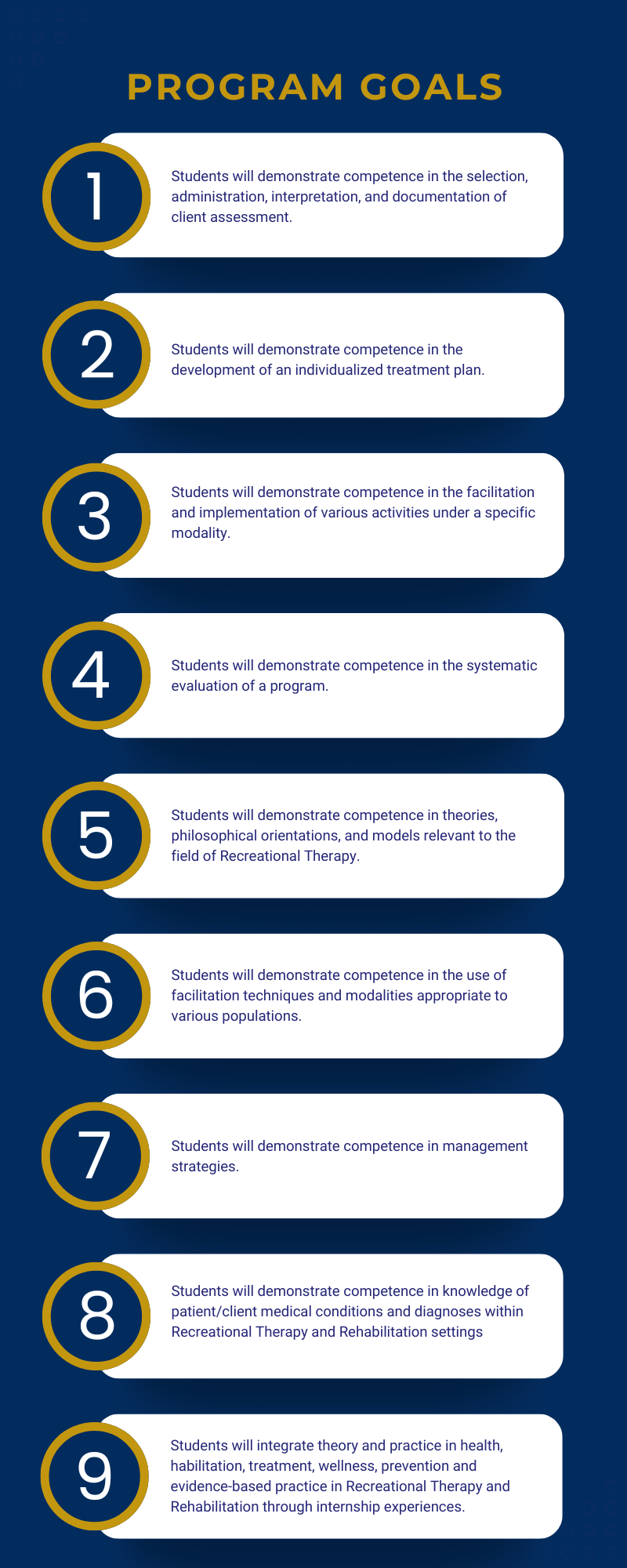 Program goals infographic