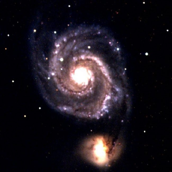 whirlpool galaxy in stars