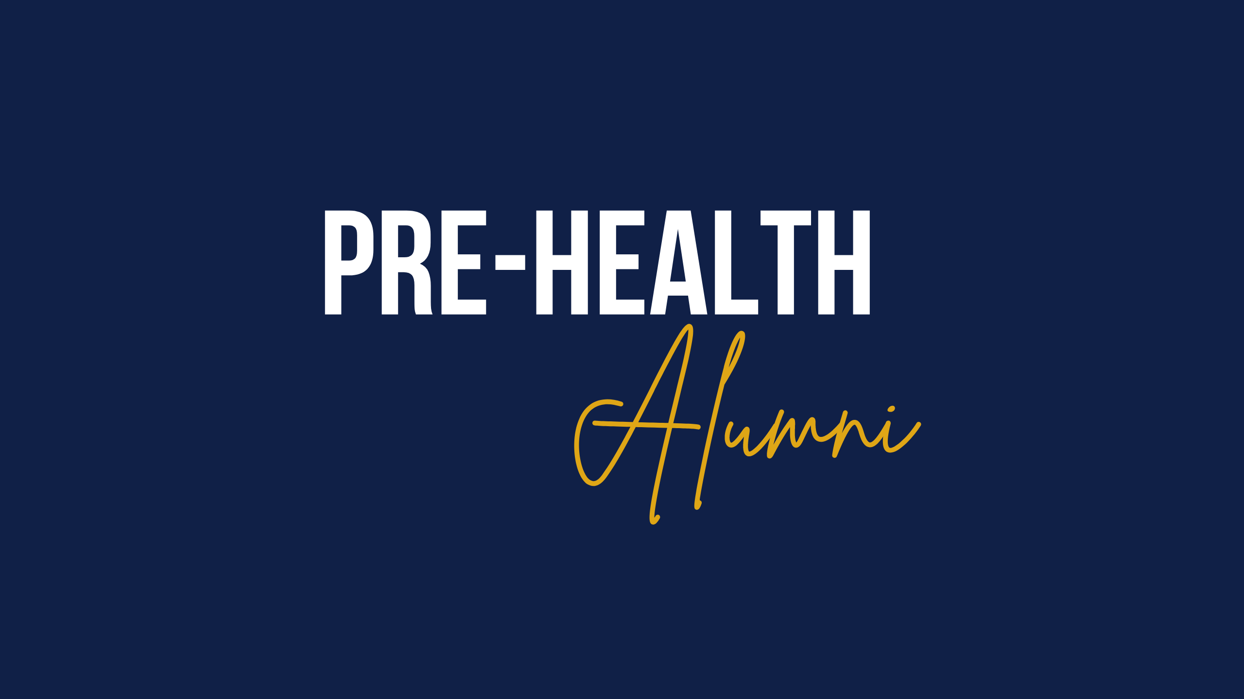 Pre-Health Alumni Network