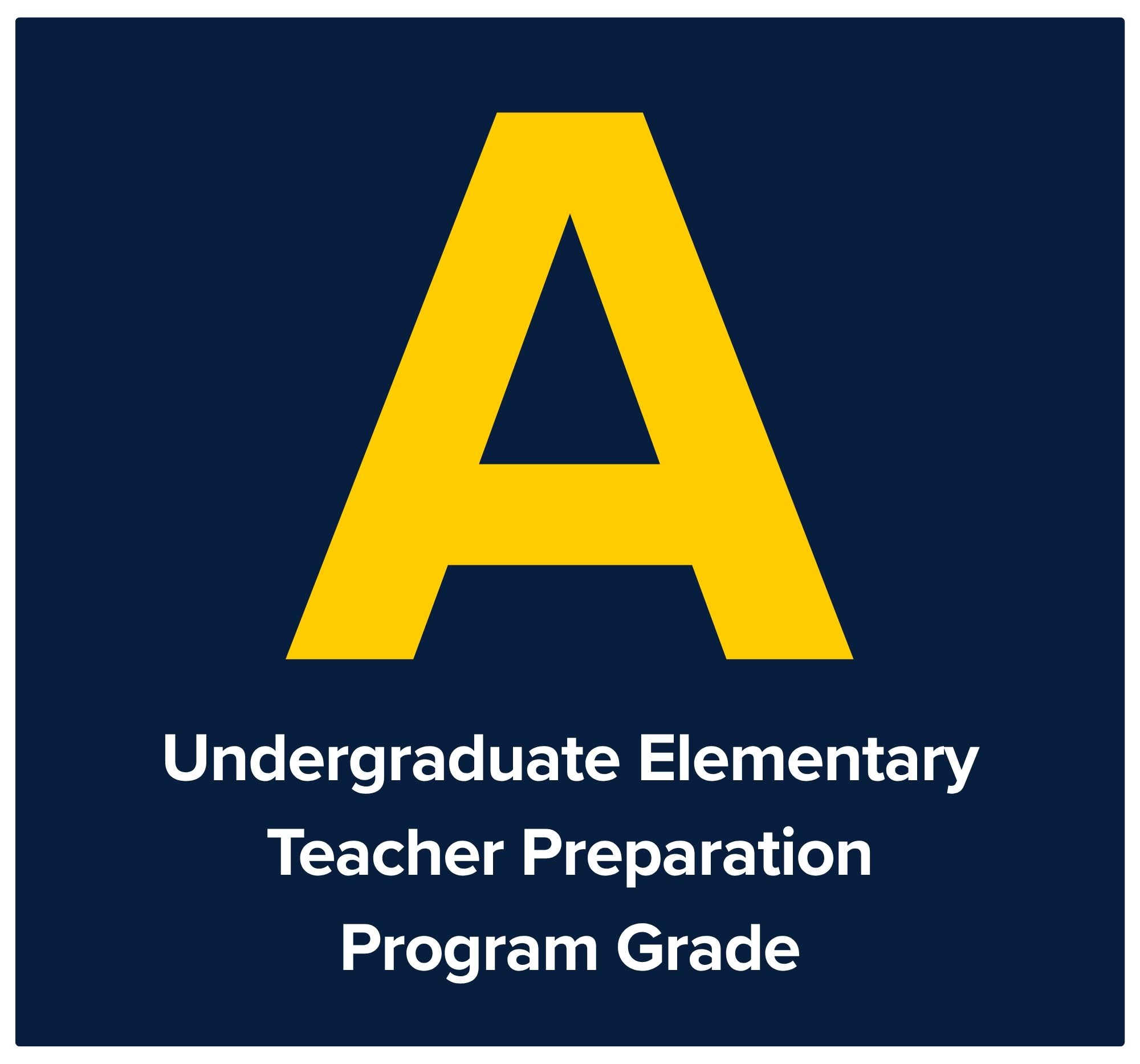 FIU is graded as an A for undergraduate elementary teacher preparation program