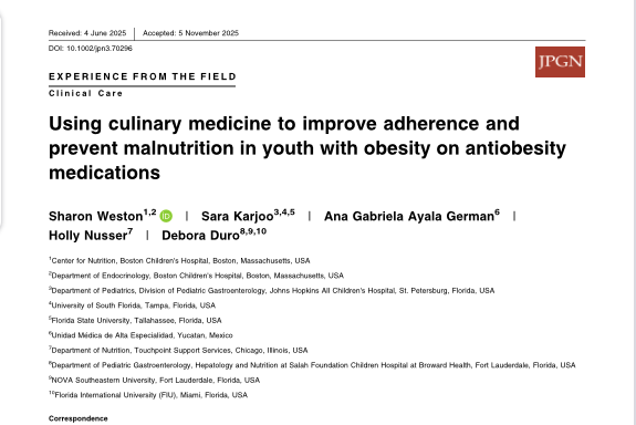 Screen capture of research paper on preventing pediatric malnutrition
